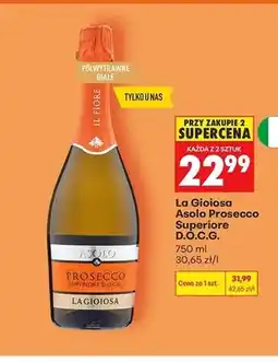 Biedronka Wino musujące półwytrawne białe La Gioiosa Asolo Prosecco Superiore D.O.C.G oferta