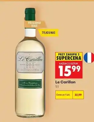 Biedronka Wino białe półsłodkie Le Carillon oferta