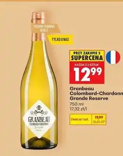 Biedronka Wino półwytrawne białe Granbeau Colombard-Chardonnay Grande Reserve oferta