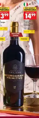 Biedronka Wino czerwone półwytrawne Masseria Trajone Negroamaro Primitivo oferta