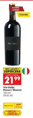 Biedronka Wino wytrawne białe Via Italia Bianco oferta