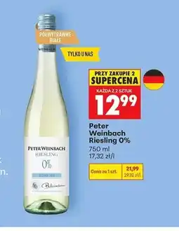 Biedronka Wino bezalkoholowe Peter Weinbach Riesling oferta