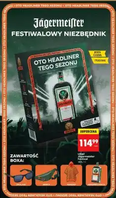 Biedronka Zestaw Likier Jägermeister Festival + okulary + nerka + poncho oferta