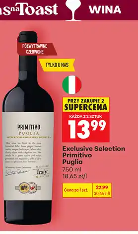 Biedronka Exclusive Selection Primitivo Puglia oferta