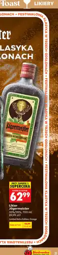 Biedronka Likier Jägermeister Limited Retro Edition, Orange 33%/35% oferta