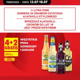 Biedronka Piwa Somersby i Garage oferta