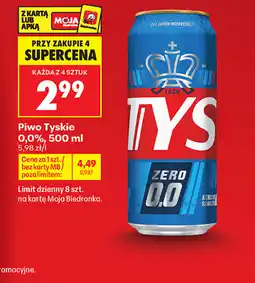 Biedronka Piwo Tyskie 0,0% oferta