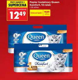 Biedronka Papier toaletowy Queen Komfort, 10 rolek oferta
