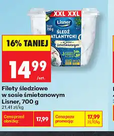 Biedronka Filety śledziowe w sosie śmietankowym Lisner oferta