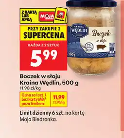 Biedronka Boczek w słoiku Kraina Wędlin oferta
