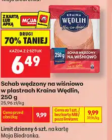 Biedronka Schab wędzony na wiśniowo w plastrach Kraina Wędlin oferta