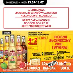 Biedronka Piwa w butelce Desperados oferta