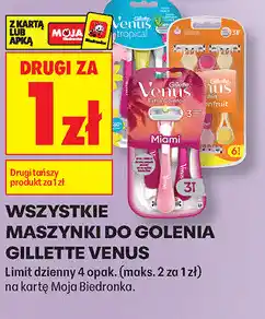 Biedronka Wszystkie maszynki do golenia Gillette Venus oferta