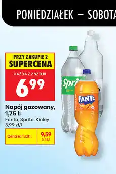 Biedronka Napój gazowany, 1,75 l: Fanta, Sprite, Kinley oferta
