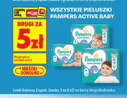 Biedronka Wszystkie pieluszki Pampers Active Baby oferta