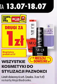 Biedronka WSZYSTKIE KOSMETYKI DO STYLIZACJI PAZNOKCI NIUQI oferta