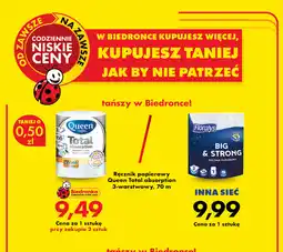 Biedronka Ręcznik papierowy Queen Total absorption 3-warstwowy oferta