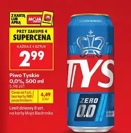 Biedronka Piwo bezalkoholowe Tyskie oferta