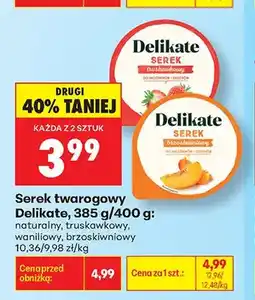 Biedronka Serek twarogowy Delikate waniliowy oferta