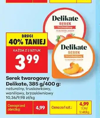 Biedronka Serek twarogowy Delikate waniliowy oferta