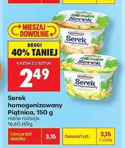 Biedronka Serek homogenizowany Piątnica truskawkowy oferta