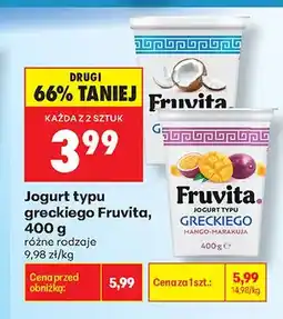 Biedronka Jogurt typu greckiego Fruvita mango marakuja oferta