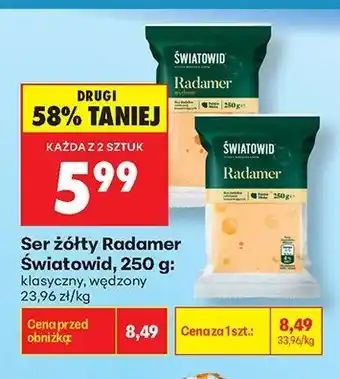 Biedronka Ser żółty Radamer klasyczny Światowid oferta