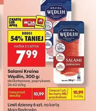 Biedronka Salami delikatesowe Kraina Wędlin oferta