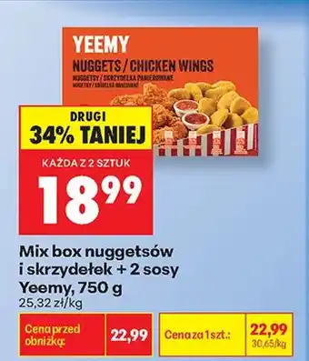 Biedronka Mix box nuggetsów i skrzydełek Yeemy oferta