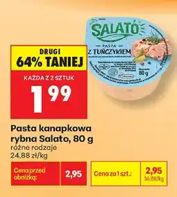 Biedronka Pasta kanapkowa rybna z tuńczykiem Salato oferta