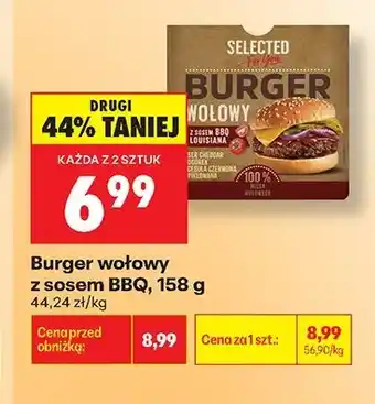 Biedronka Burger wołowy z sosem BBQ Selected oferta