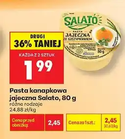 Biedronka Pasta kanapkowa jajeczna ze szczypiorkiem Salato oferta