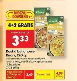 Biedronka Kostki bulionowe rosół wołowy Knorr oferta
