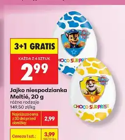 Biedronka Jajko niespodzianka Meltié Choco Surprise żółte oferta