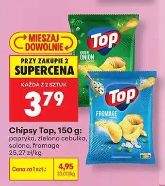 Biedronka Chipsy Top zielona cebulka oferta