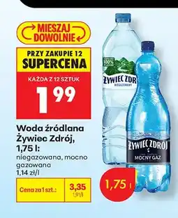 Biedronka Woda źródlana Żywiec Zdrój mocno gazowana oferta