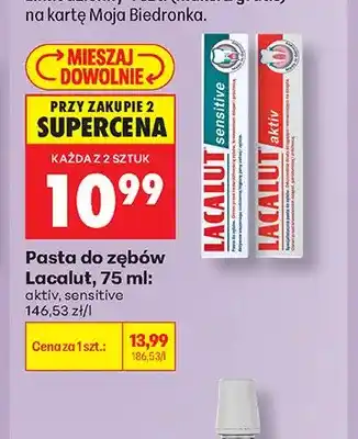 Biedronka Pasta do zębów Lacalut Aktiv oferta