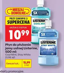 Biedronka Płyn do płukania jamy ustnej Listerine Stay White oferta