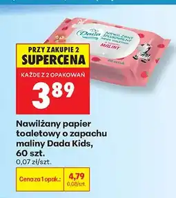 Biedronka Nawilżany papier toaletowy Dada Kids malina oferta