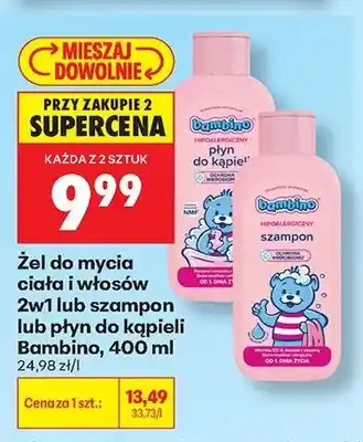 Biedronka Żel do mycia ciała i włosów 2w1 Bambino oferta