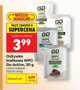 Biedronka Odżywka białkowa WPC Go Active o smaku truskawkowym oferta