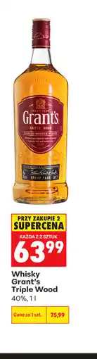 Biedronka Whisky Grant's Triple Wood oferta