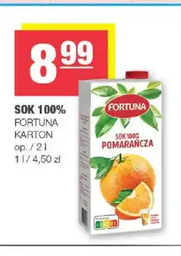 Spar Sok 100% Pomarańcza Fortuna Karton oferta
