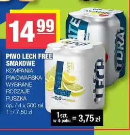 Spar Piwo bezalkoholowe Lech Free smakowe 4-pak oferta