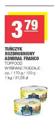 Spar Tuńczyk rozdrobniony Admirał Franco Topfood oferta