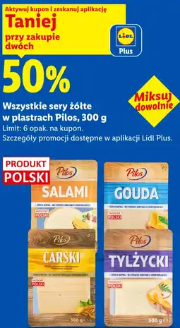 Lidl Wszystkie sery żółte w plastrach Pilos oferta