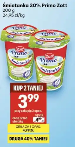 Delikatesy Centrum Śmietanka 30% Primo Zott oferta