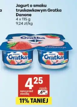 Delikatesy Centrum Jogurt o smaku truskawkowym Gratka Danone oferta