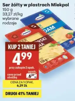 Delikatesy Centrum Ser żółty w plastrach Mlekpolski oferta