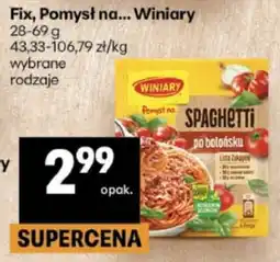 Delikatesy Centrum Fix, Pomysł na... Winiary Spaghetti po bolońsku oferta
